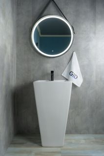 Раковина Gid Nb145 81103 накладная белая 46.5x46.5x81